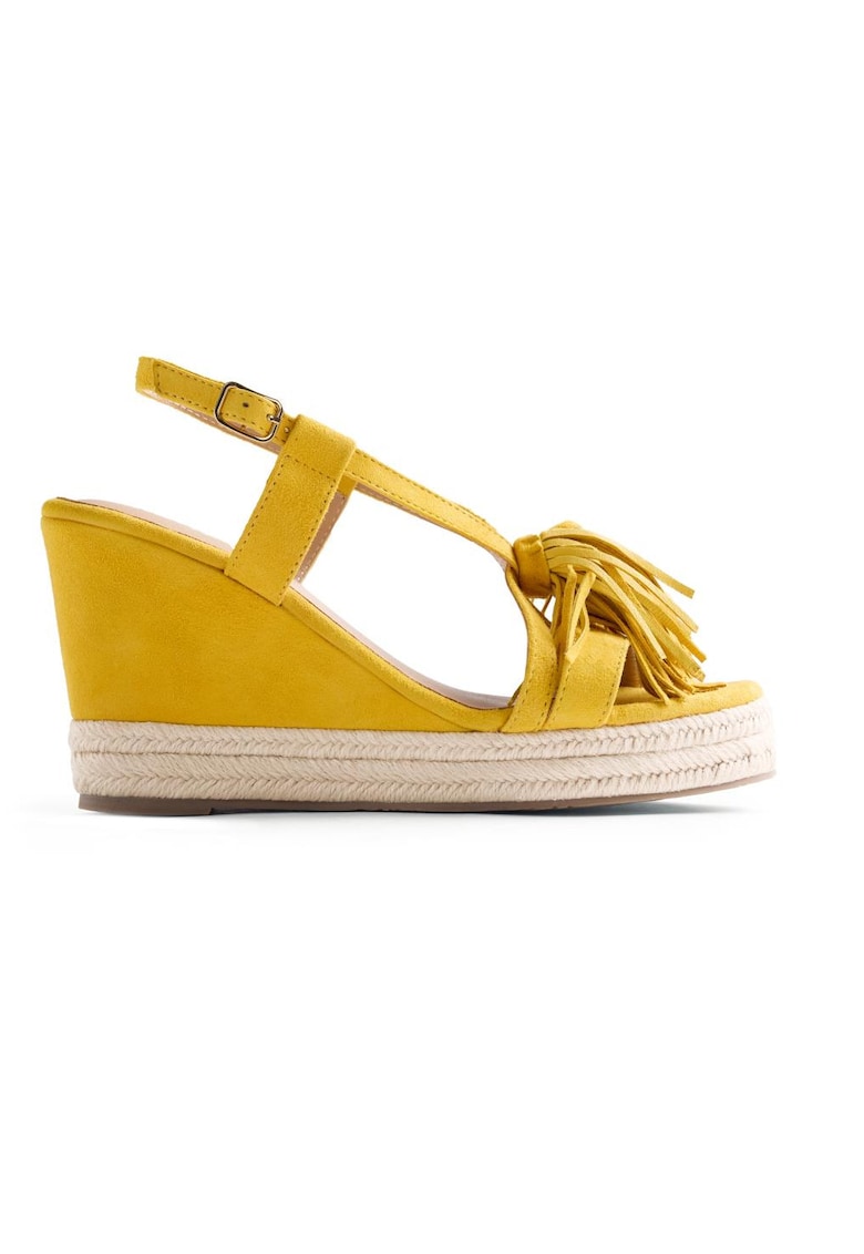 Sandale din piele intoarsa cu talpa wedge Kilosa