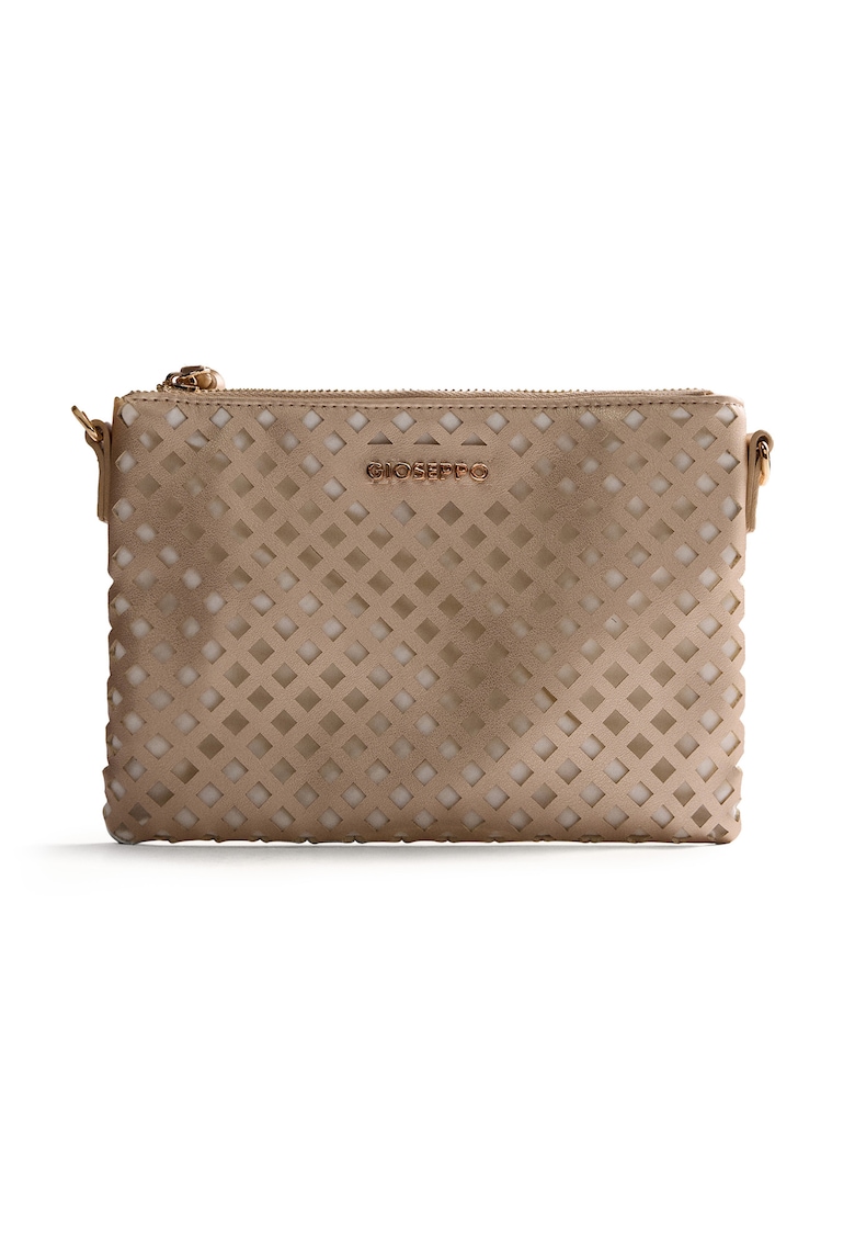 Geanta crossbody cu decupaje - Maro nisip
