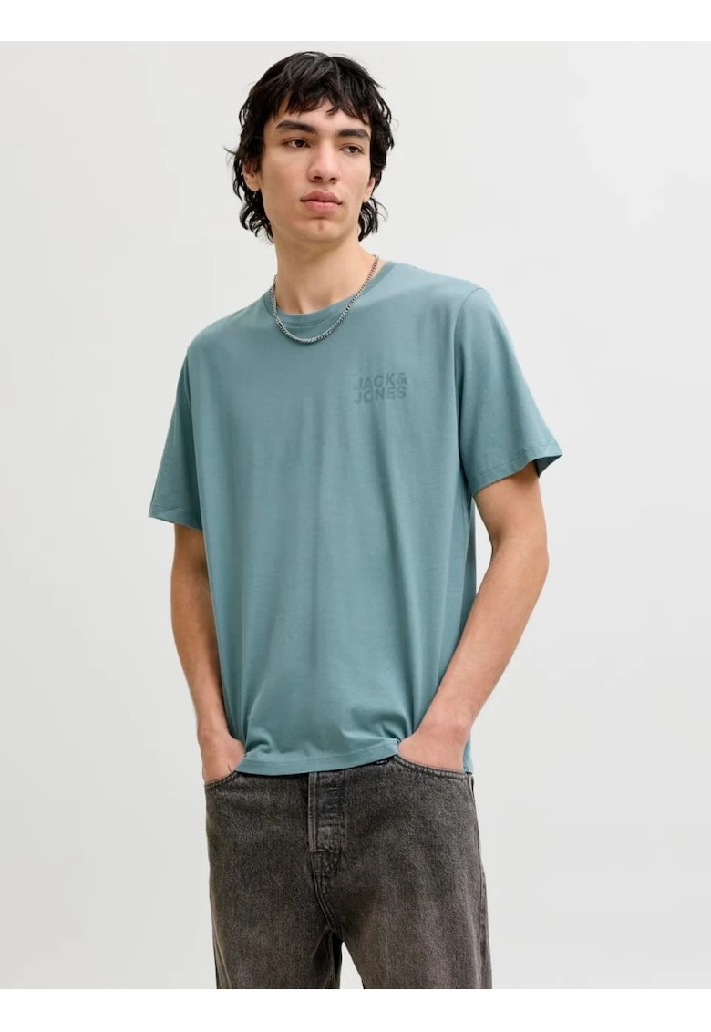 Tricou simplu - barbati - din 100% bumbac - Regular Fit - JJECORP - Verde deschis -