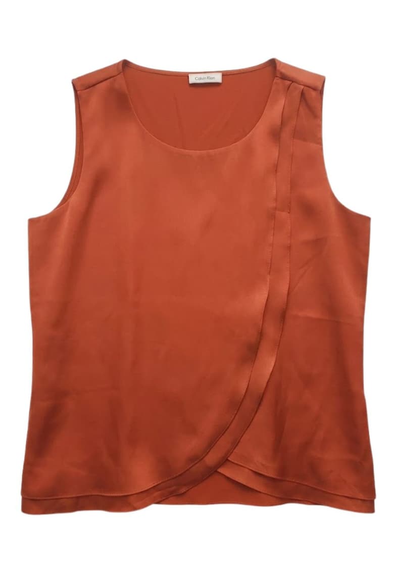 Bluza din satin fara maneci -