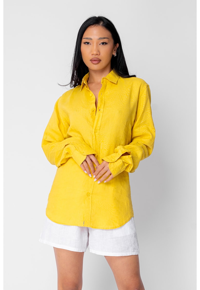 Camasa Boyfriend dIn 100% In Yellow Mustard 21325 - Galben