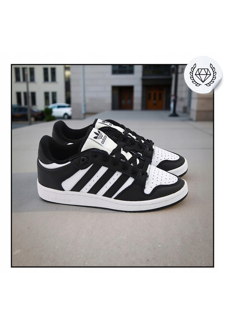 Pantofi Sport Barbati - Originals - Centennial Rm - Din Piele Naturala Si Piele Interior Textil Pentru Confort Si Intretinere Usoara - Varf Rotund - Usor Intarit - Talpa Exterioara Din Cauciuc - Durabila - Negru
