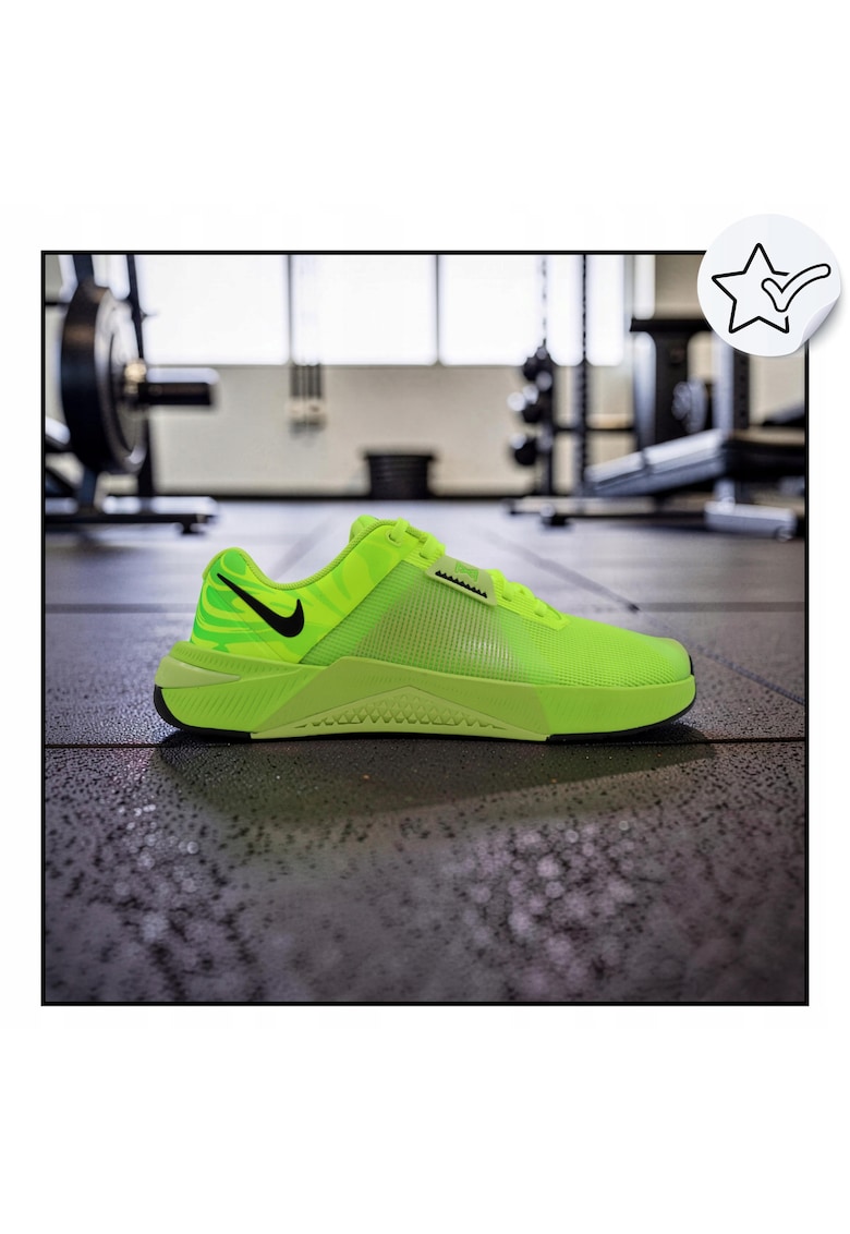 Pantofi Sport Barbati - Metcon 10 Amp - Marimea 42 - Simple Inseritii Multicolor - Placa Hyperlift Ofera Stabilitate La Ridicarea Greutatilor - Spuma ReactX Asigura Amortizare Dinamica - Varf Largit Pentru Exercitii De Forta