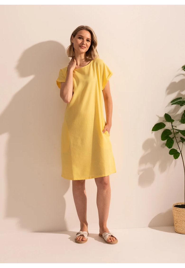 Rochie Dama Flax Collection - Galben