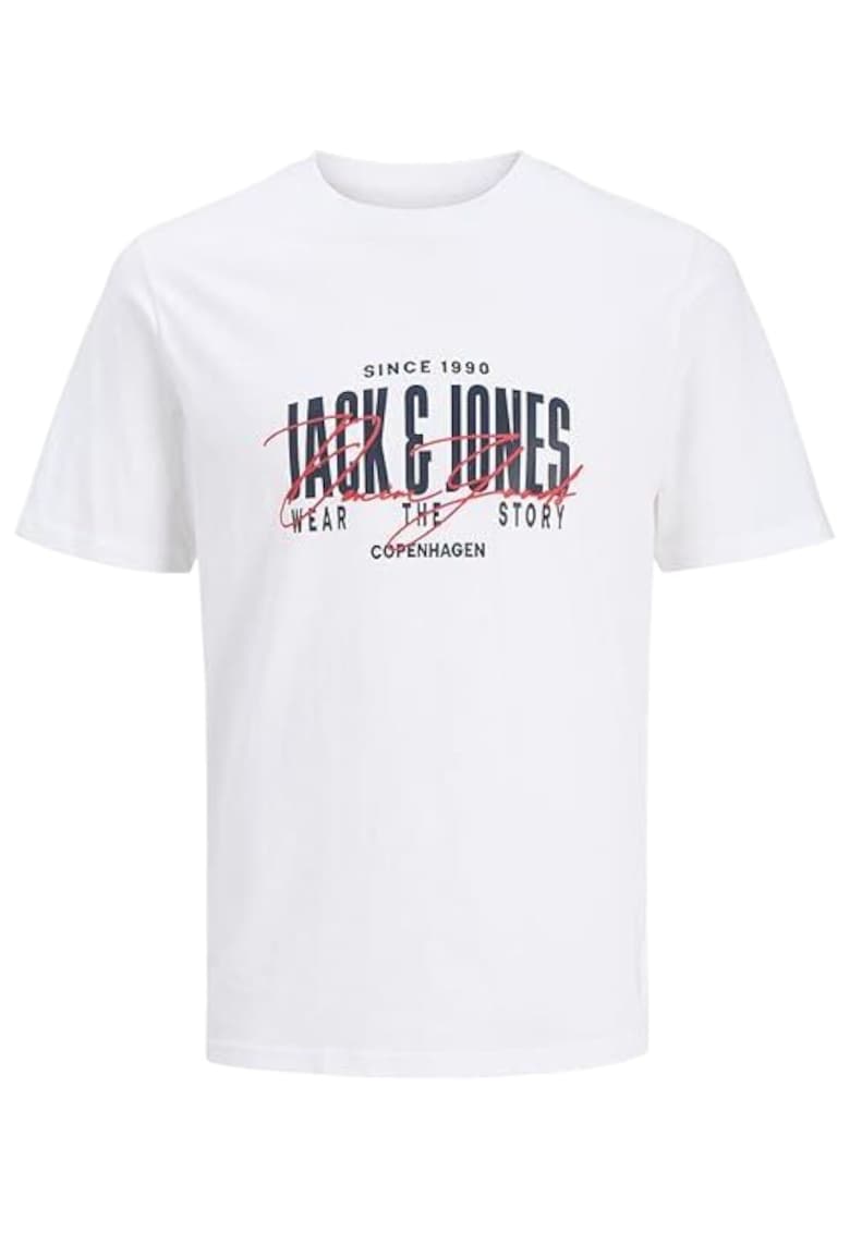 Tricou JACK &JONES Aero Crew Neck 62084 - Alb