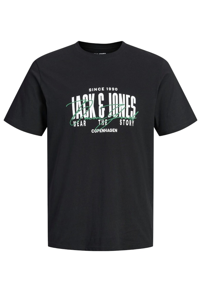 Tricou JACK &JONES Aero Crew Neck 62079 - Negru