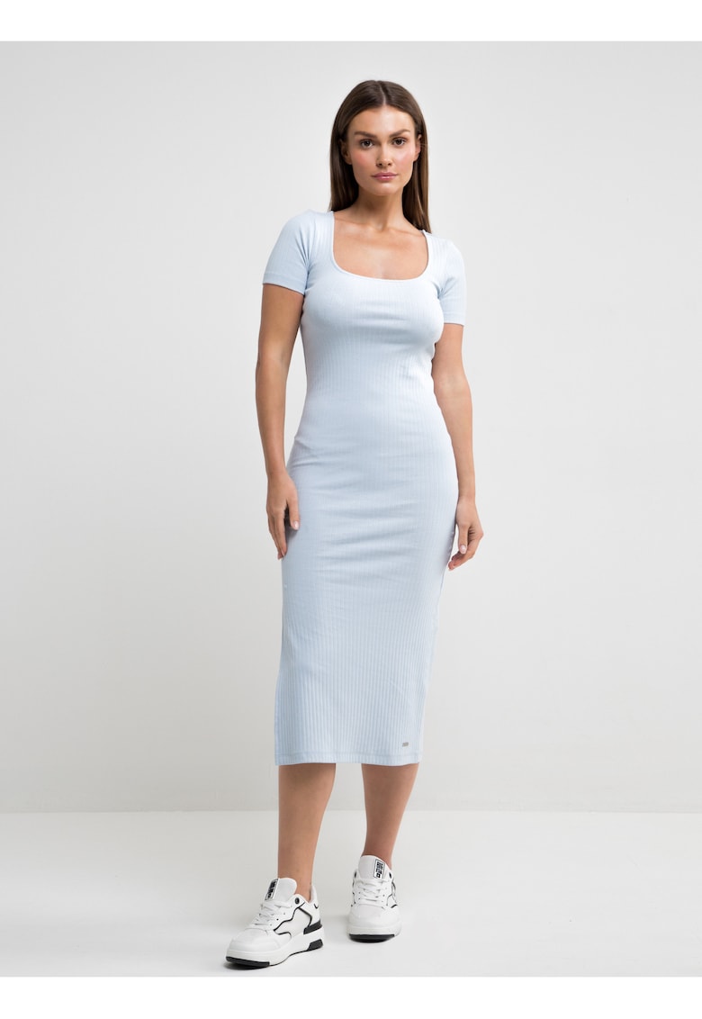 Rochie midi bodycon cu decolteu patrat Edmi