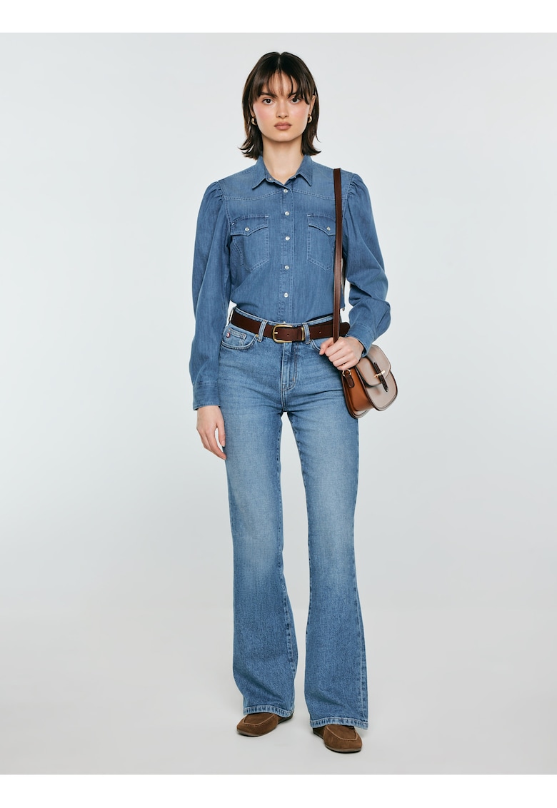 Camasa din denim cu buzunare aplicate Indiana