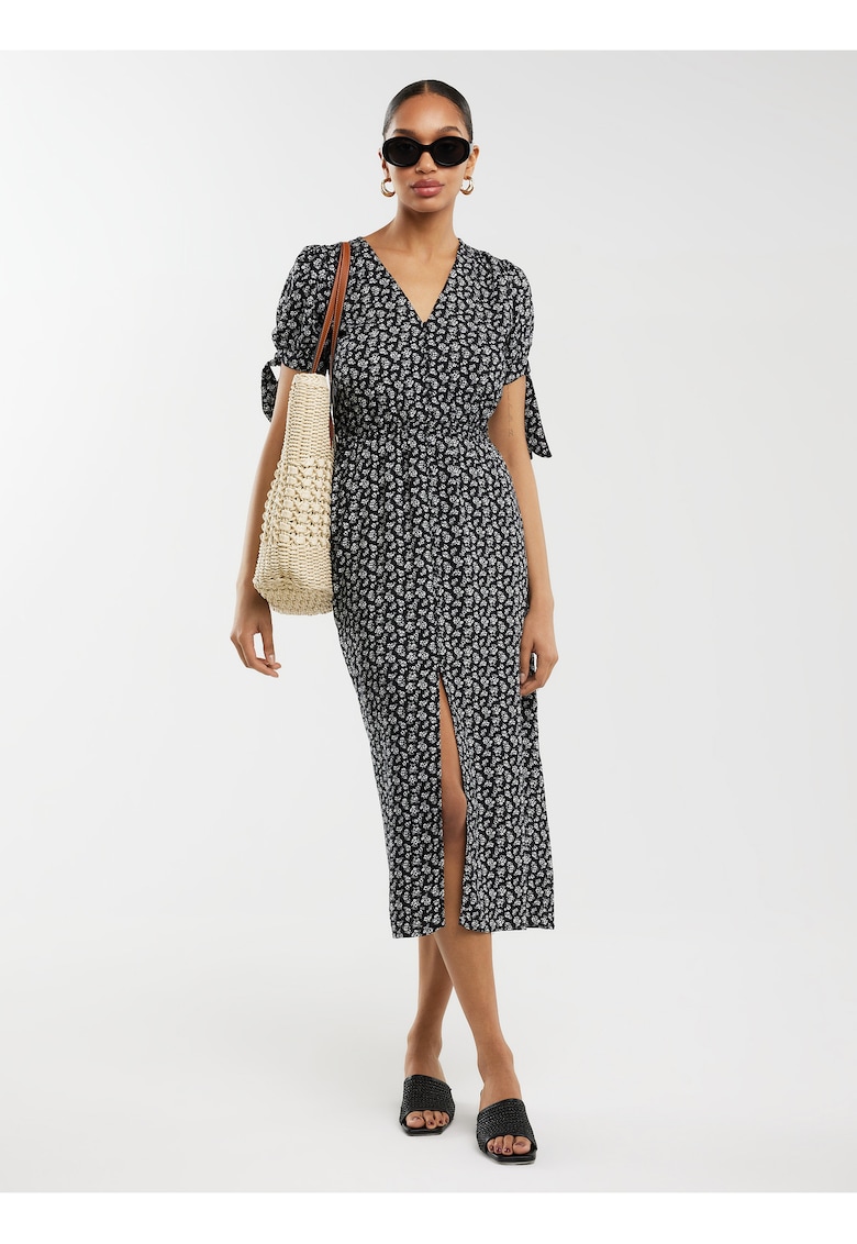 Rochie cu imprimeu floral si decolteu in V Paregi