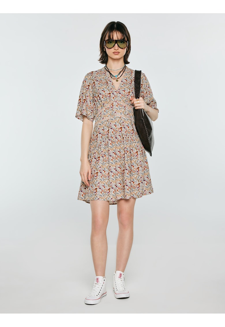 Rochie mini evazata cu imprimeu Viana