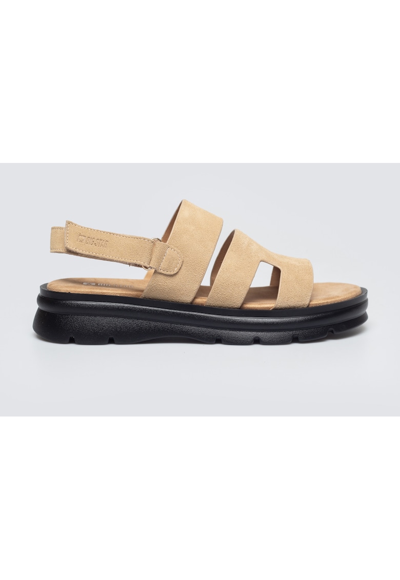 Sandale din piele intoarsa cu velcro