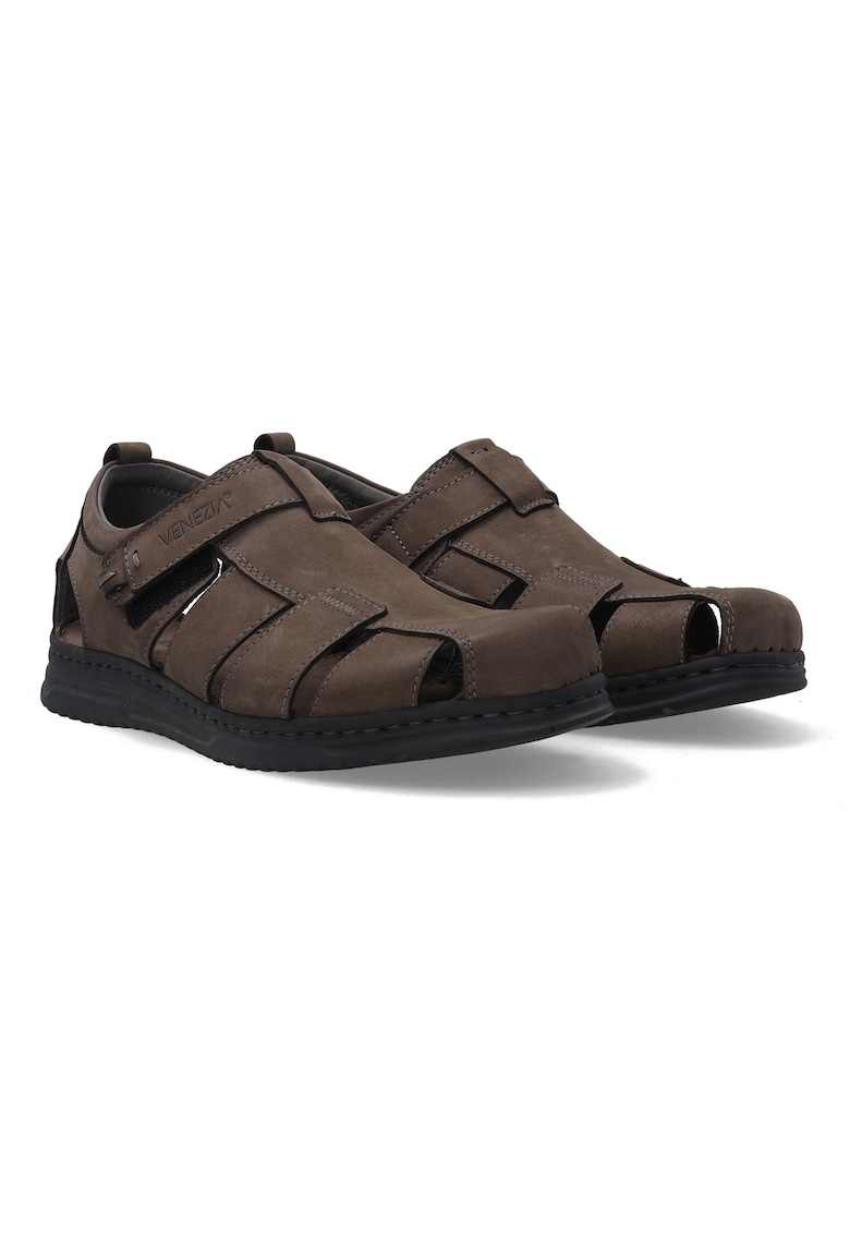 Sandale pescar din piele nabuc -