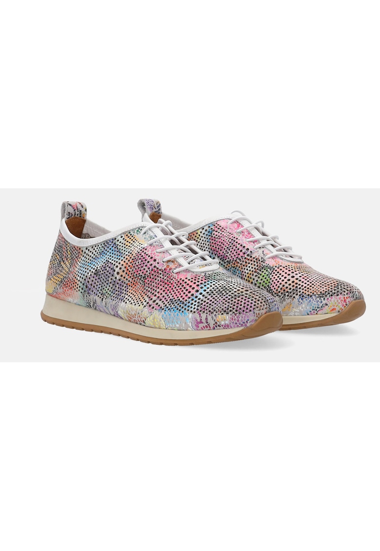 Pantofi sport din piele cu model ajurat -