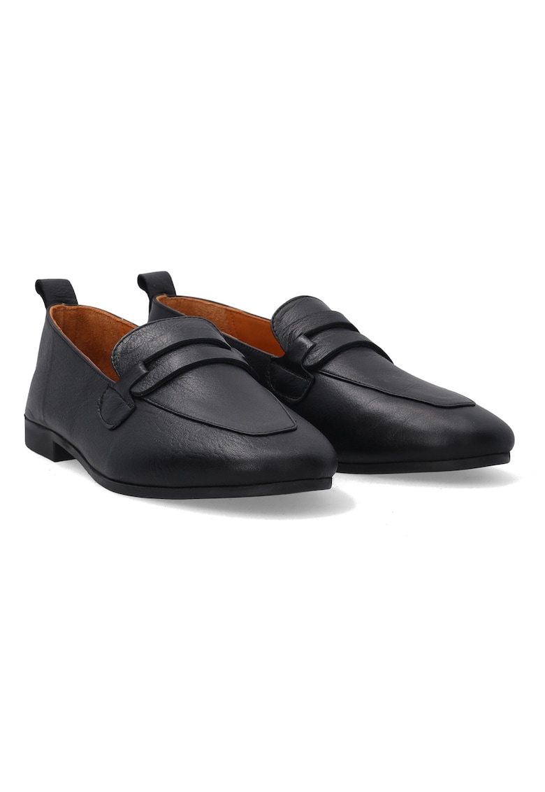 Pantofi loafers din pile cu varf rotund