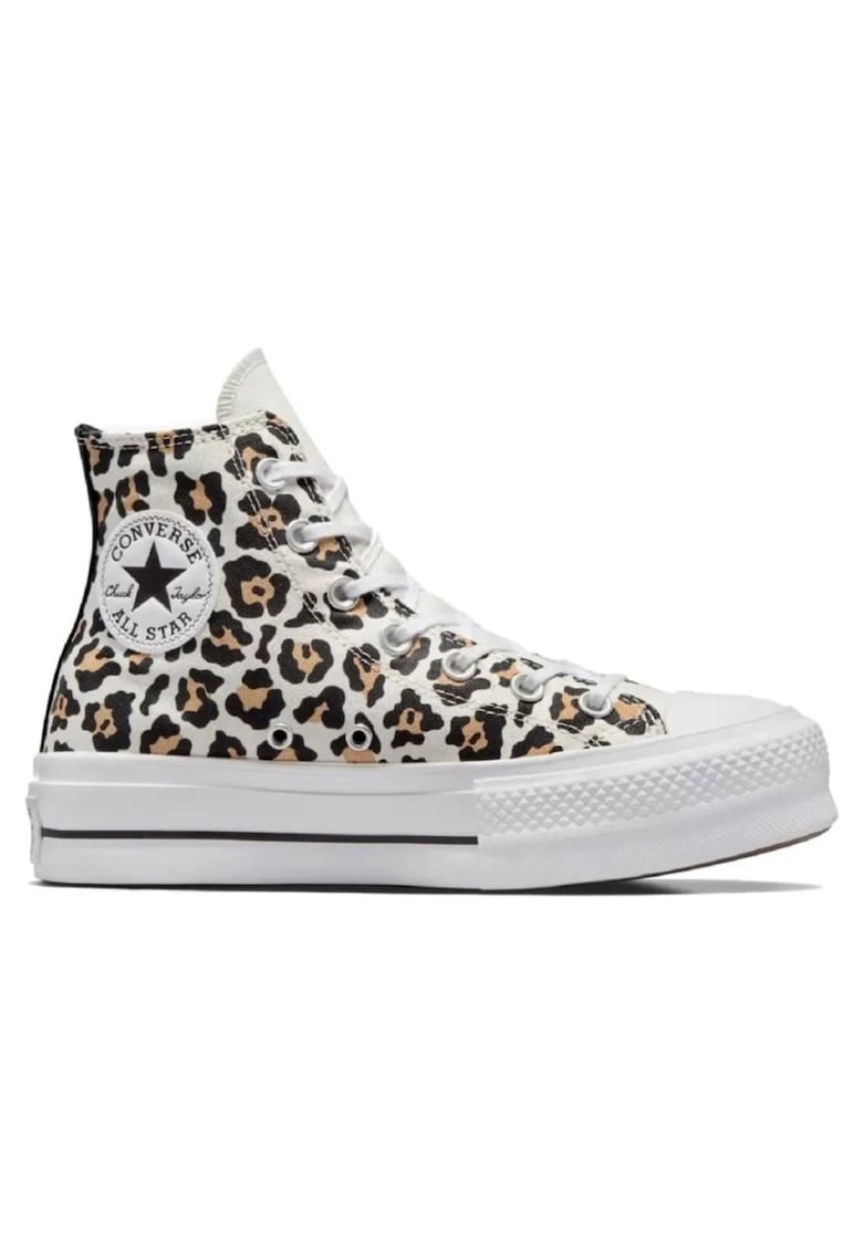 Tenisi cu platforma si imprimeu animal print -