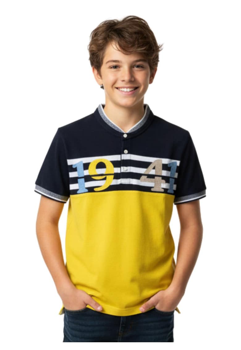 Tricou polo in dungi -