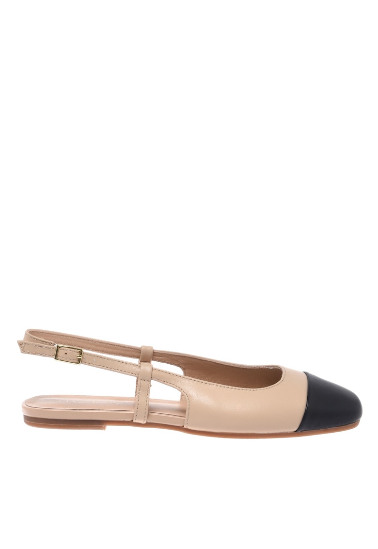 Pantofi slingback de piele - Negru