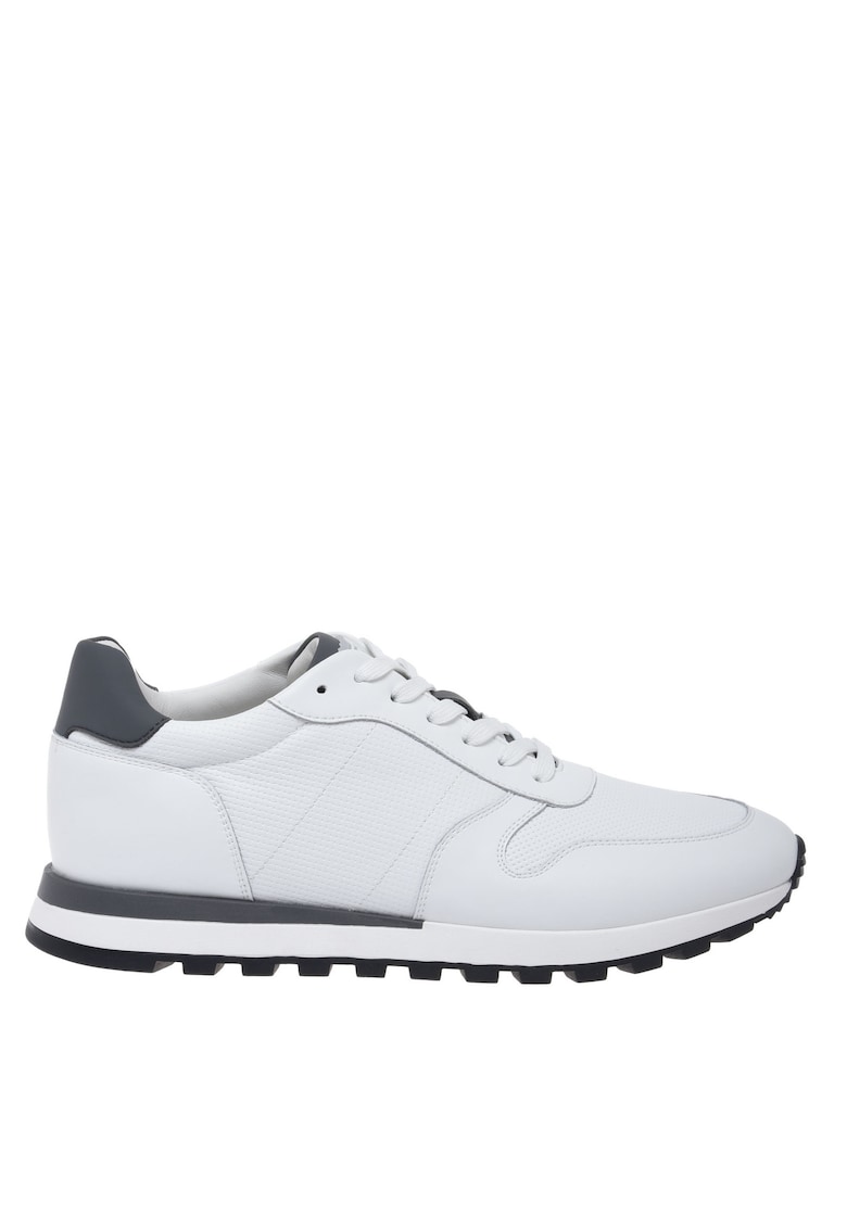 Pantofi sport low-cut din piele - Alb
