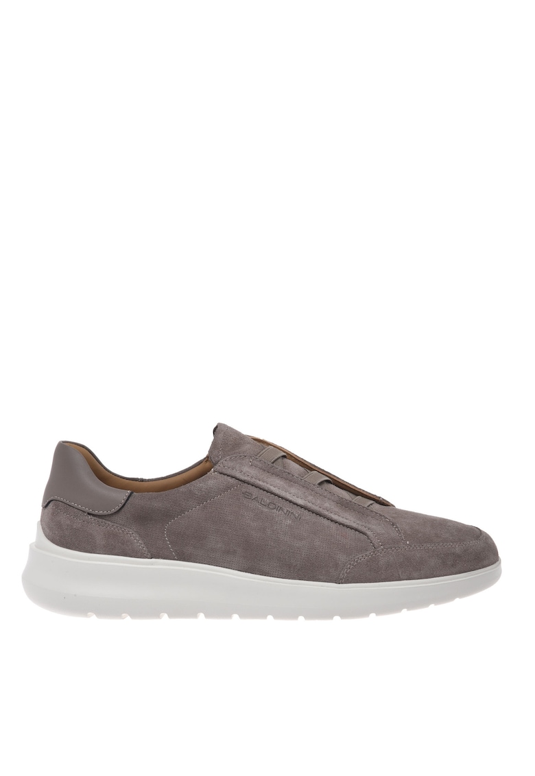 Pantofi sport din piele intoarsa - Maro taupe