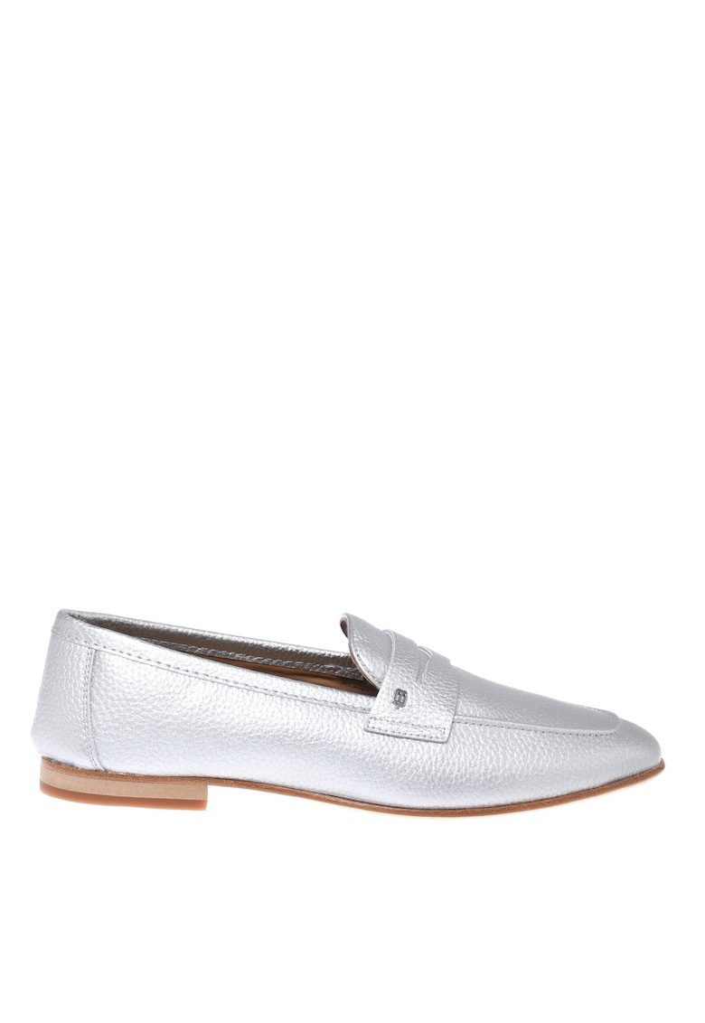 Pantofi loafer din piele - Argintiu