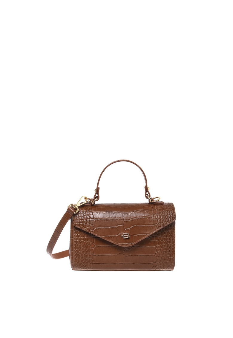 Geanta crossbody de piele - Maro