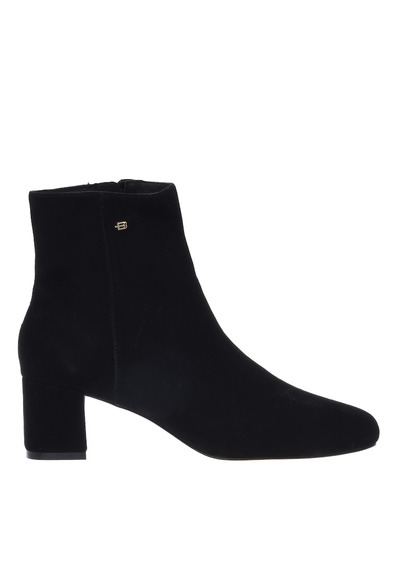 Botine din piele intoarsa - Negru