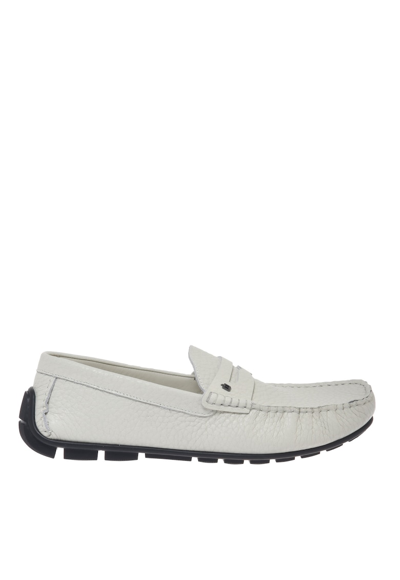 Pantofi loafer din piele Tumble - Alb