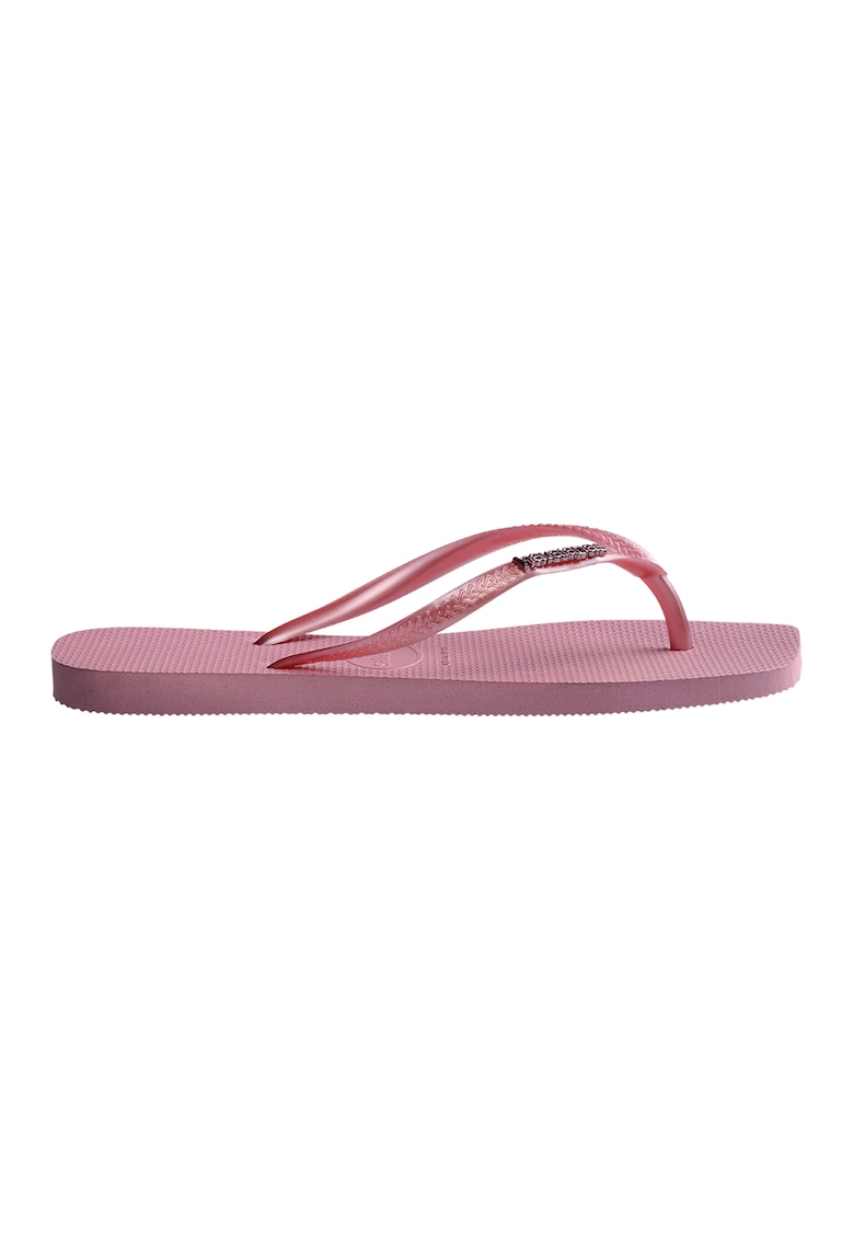 Papuci flip-flop cu logo - Roz deschis/Roz prafuit