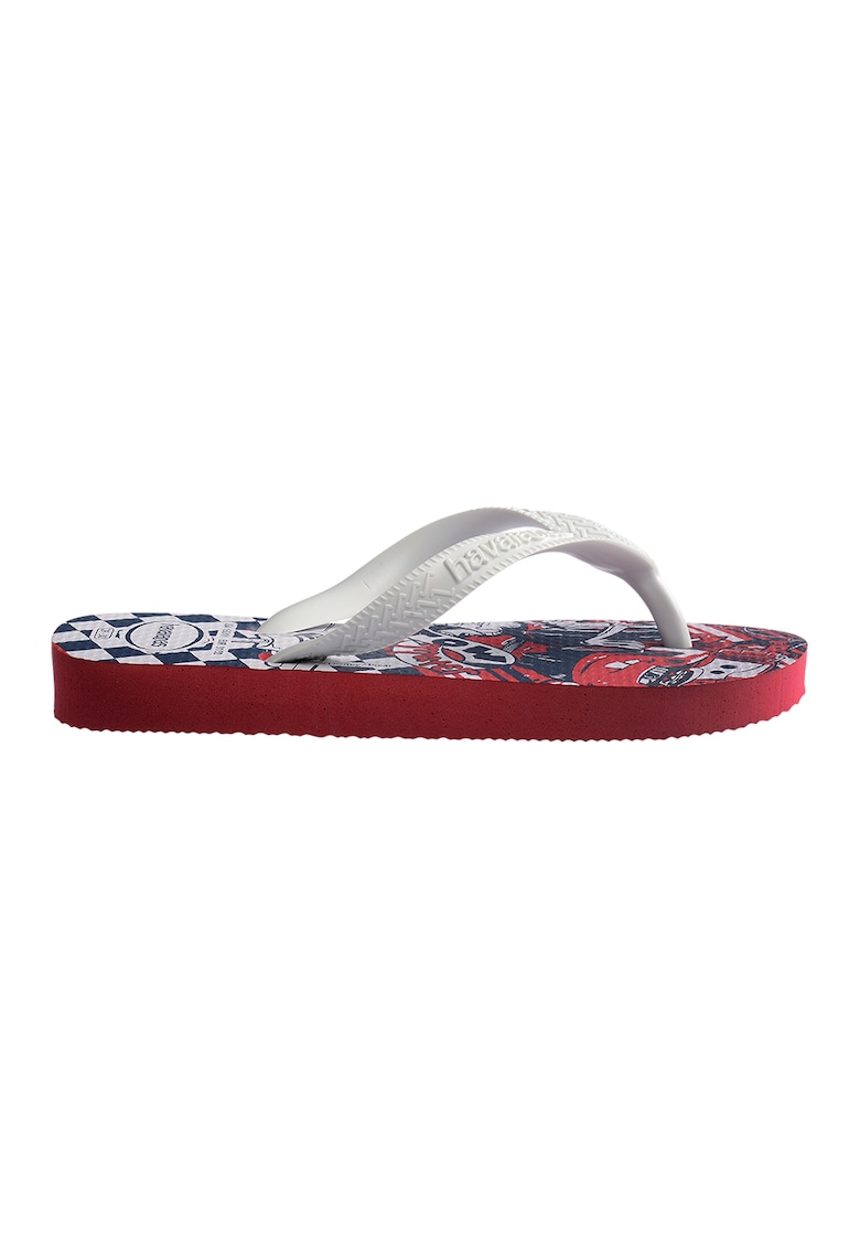Papuci flip-flop cu tematica Cars - Alb murdar