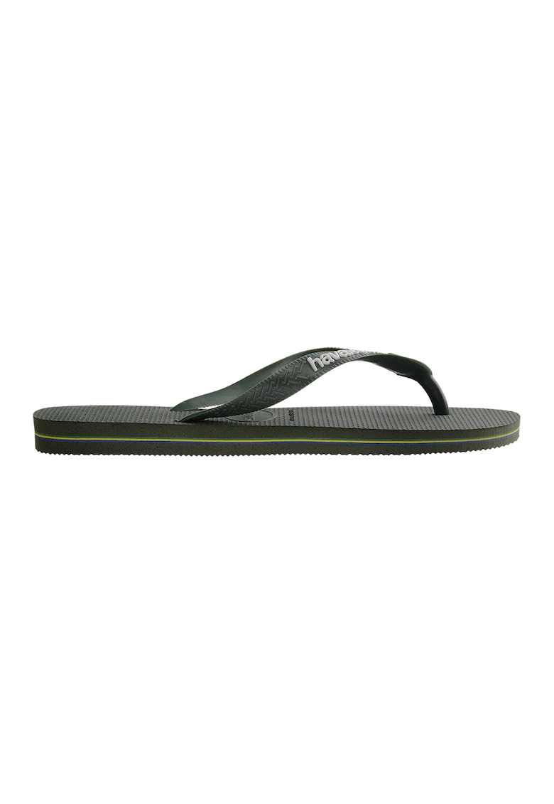Papuci flip-flop unisex cu logo contrastant Brasil - Verde smarald