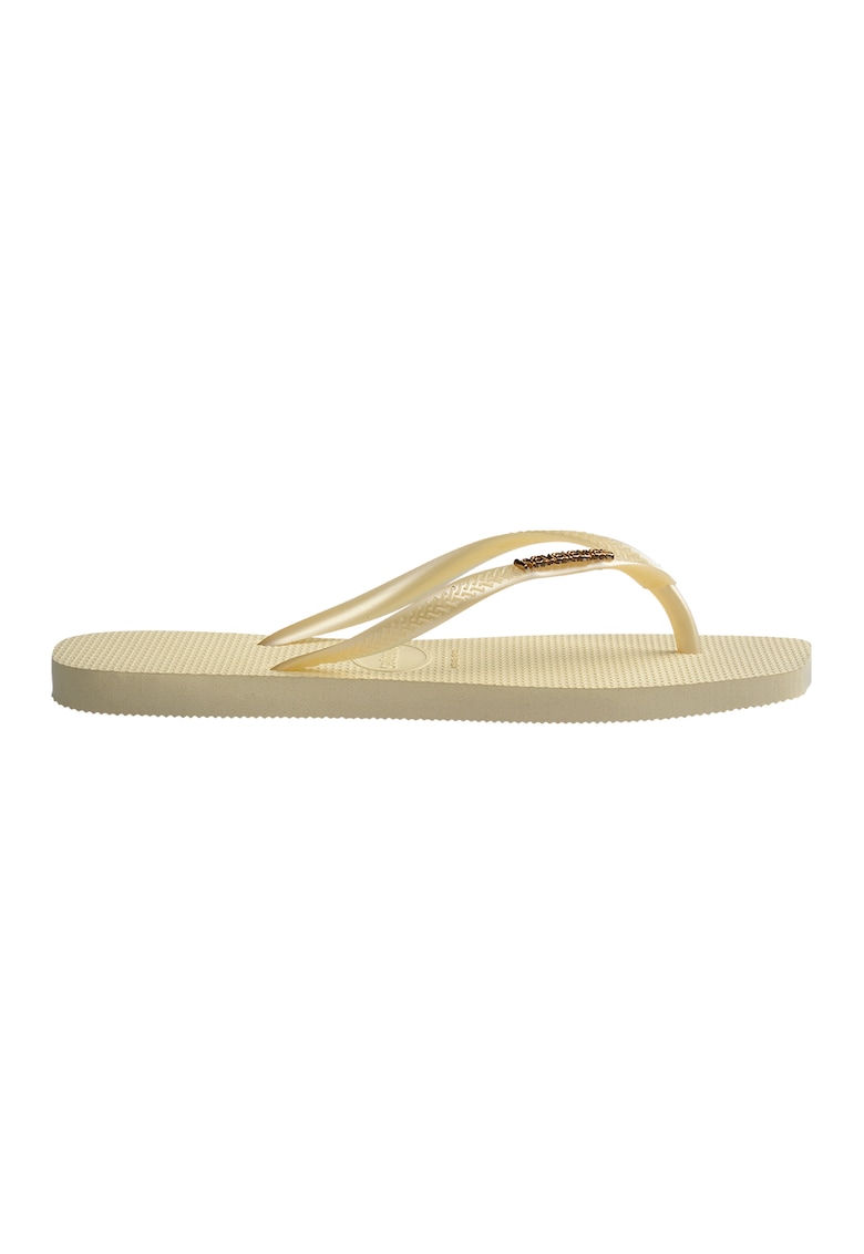 Papuci flip-flop cu logo - Galben pai