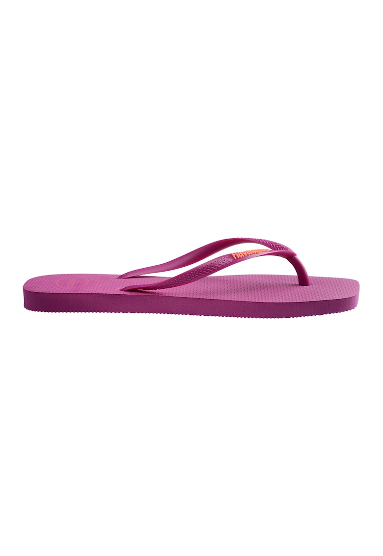 Papuci flip-flop cu logo - Roz somon/Roz inchis