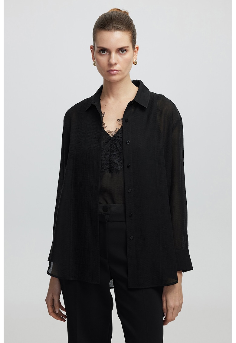 Set de bluza si camasa regular-fit - 2 piese - Negru