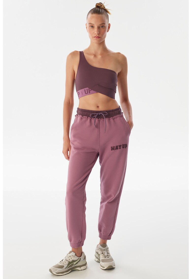 Pantaloni de trening regular-fit din bumbac - Rosu prafuit