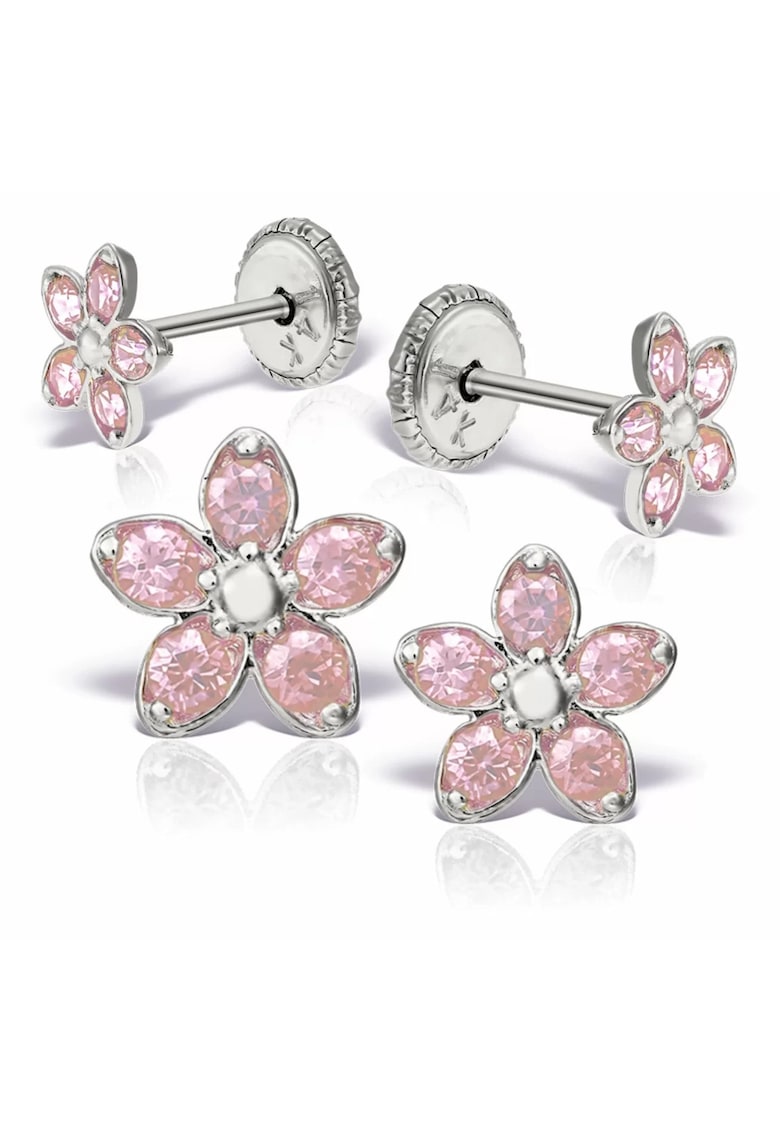 Cercei din aur mama si fiica - set - inchidere cu protectie