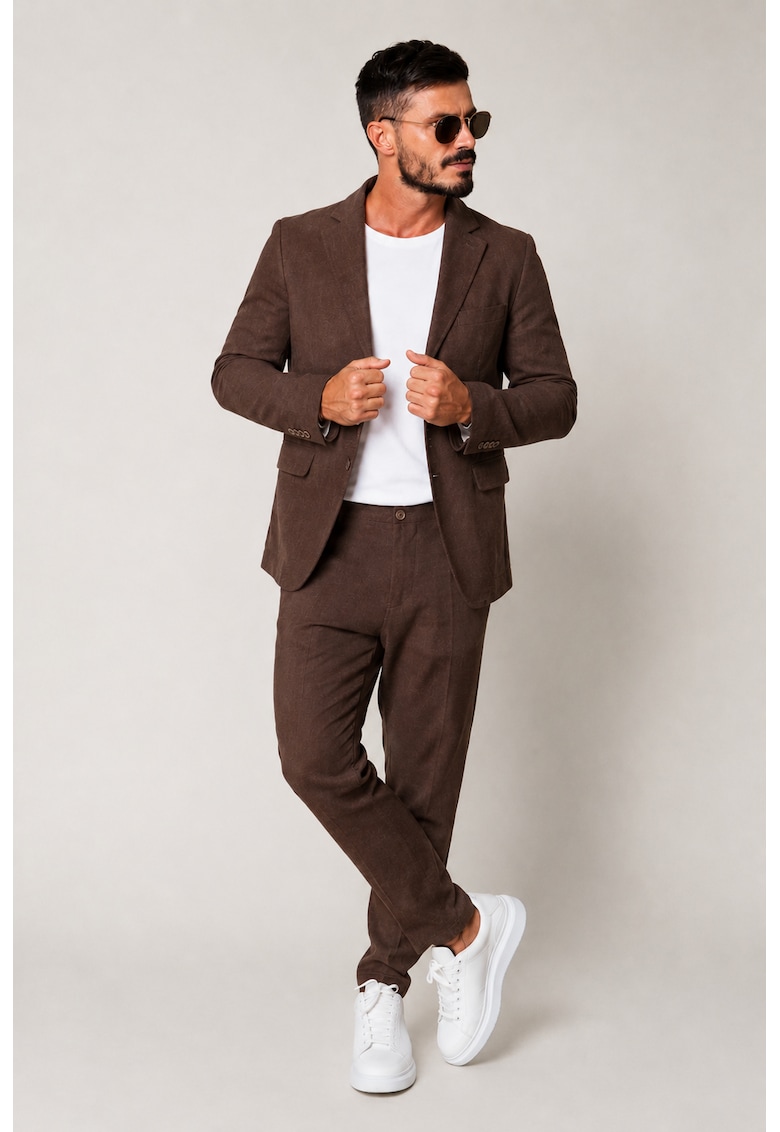 Costum Ralph din IN sacou si pantalon lung Brown 21496 - Maro