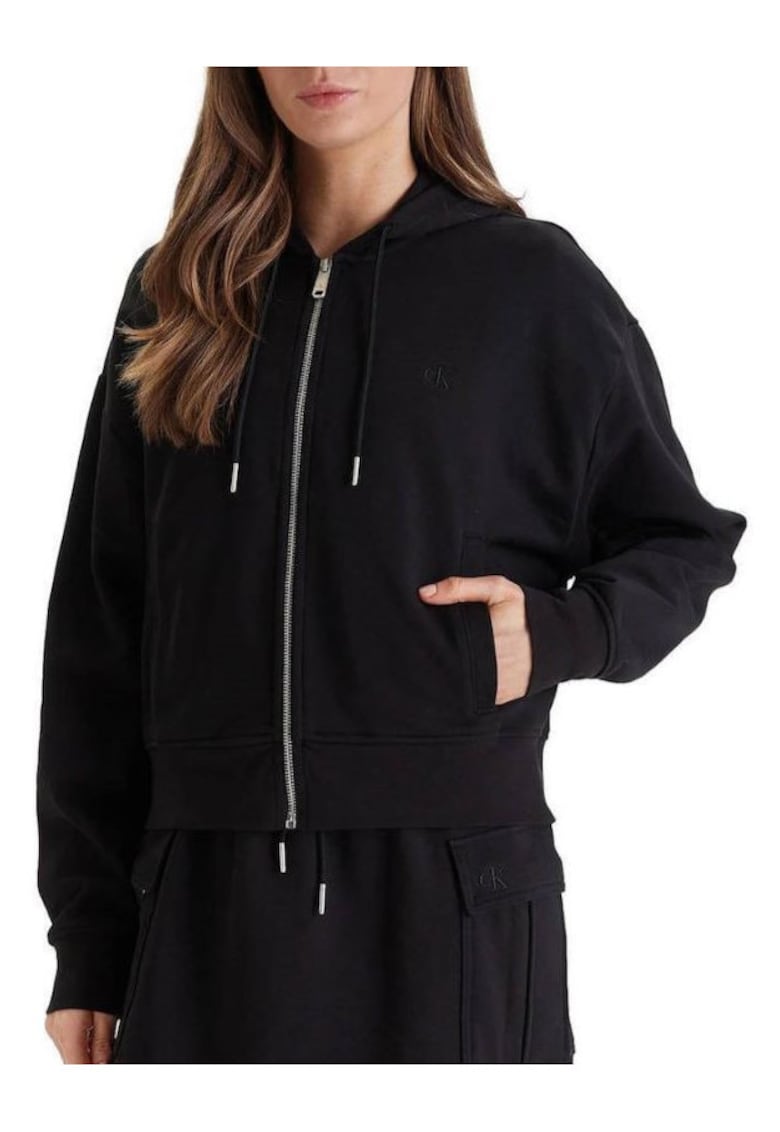 Bluza cu fermoar LS MONOGRAM TERRY CROP RELAXED F-LV047F208G-UB1