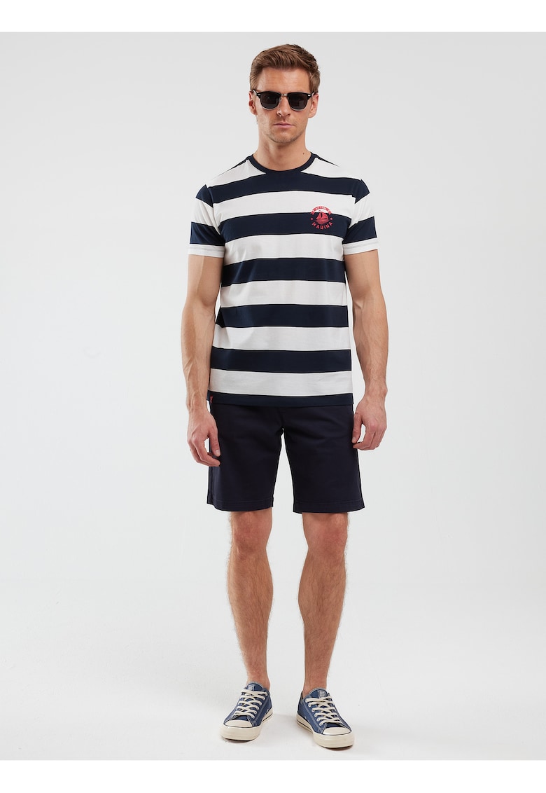 Tricou cu imprimeu in dungi Remir