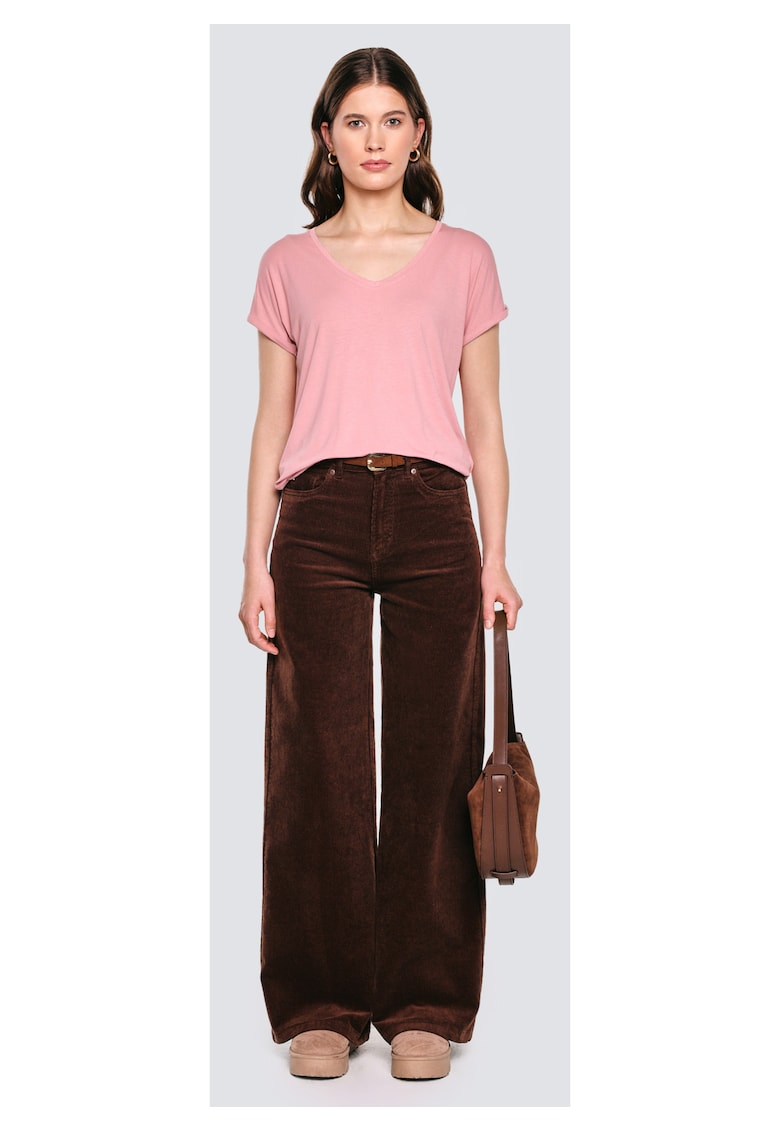 Tricou lejer cu decolteu in V Valeria 601 -