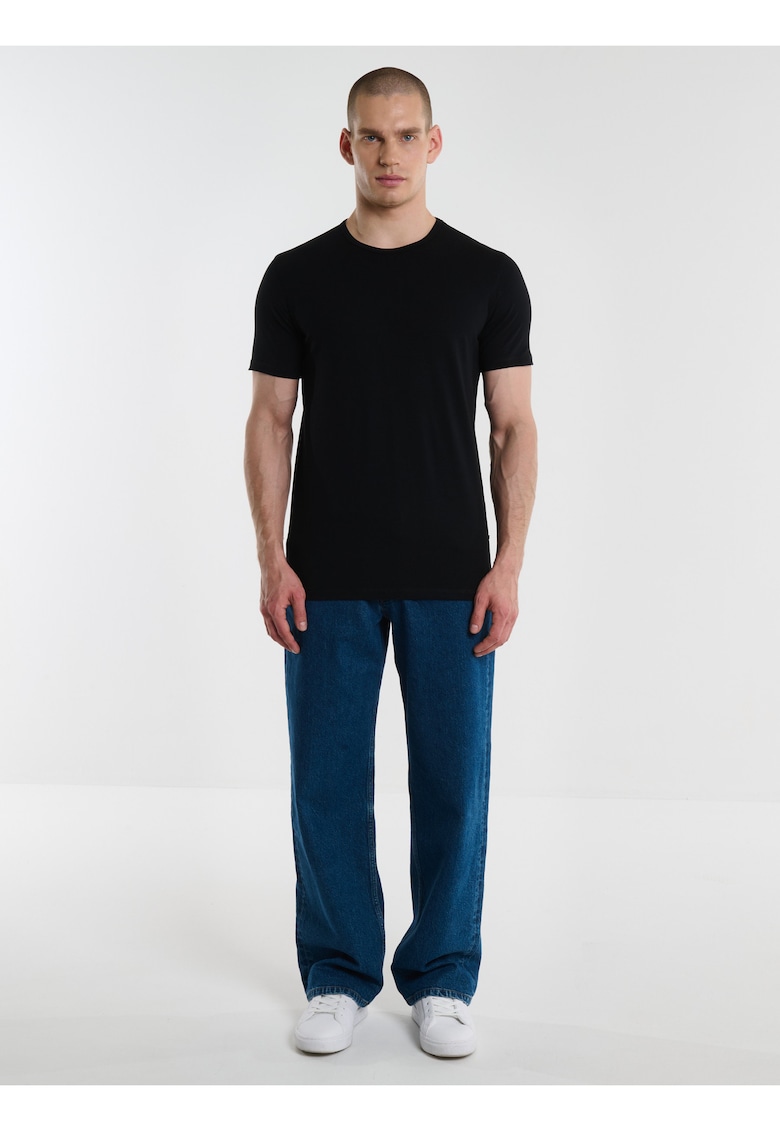 Tricou barbatesc cu maneca scurta negru Classac 906