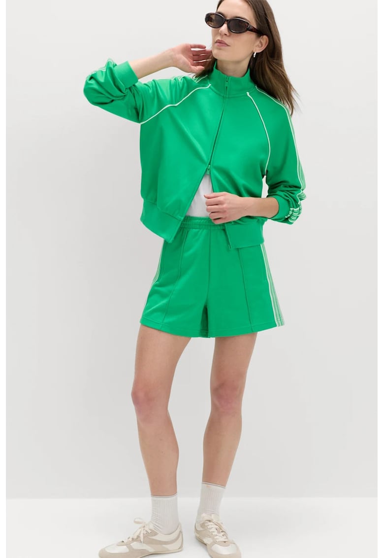 Pantaloni scurti cu buzunare cu fermoar - Verde