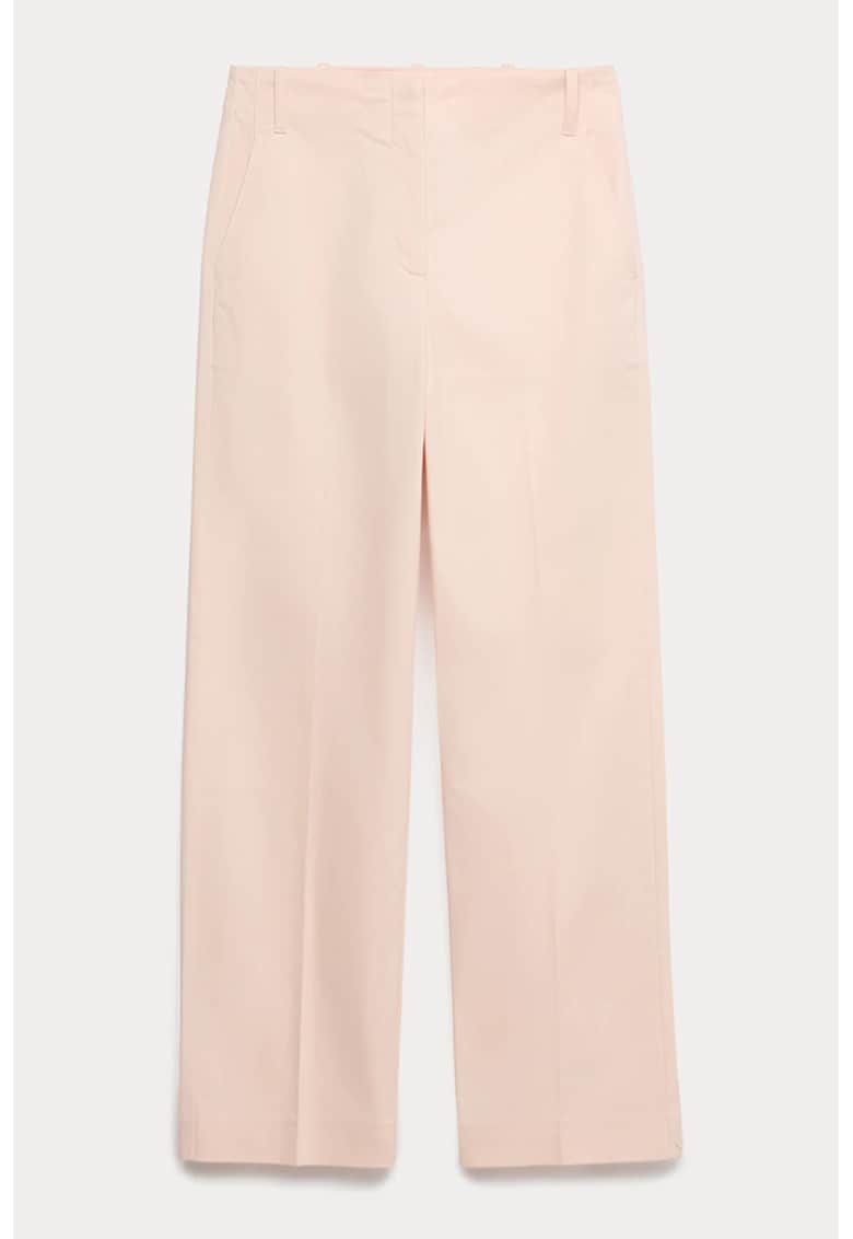 Pantaloni drepti cu pliuri - Nude rose