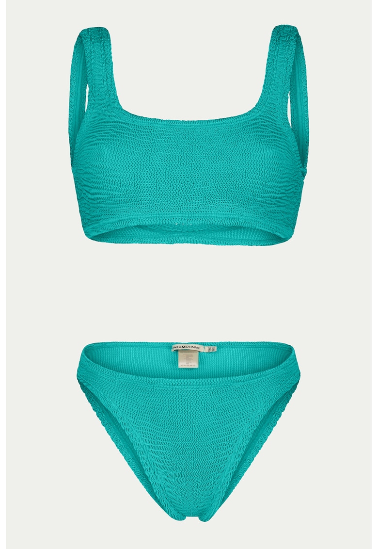 Costum de baie uni cu doua piese - Turcoaz