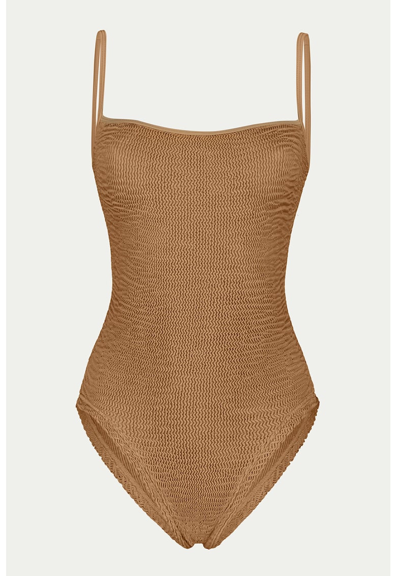 Costum de baie intreg uni - Maro camel