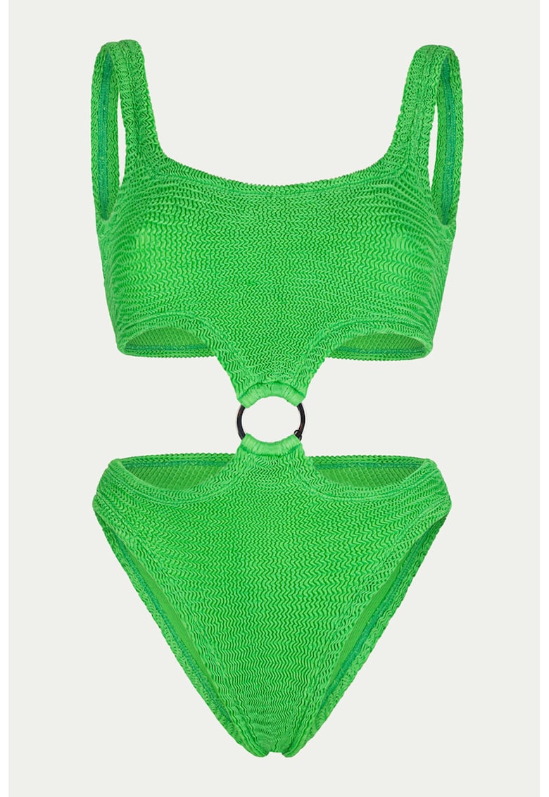 Costum de baie intreg cu decupaj decorativ - Verde