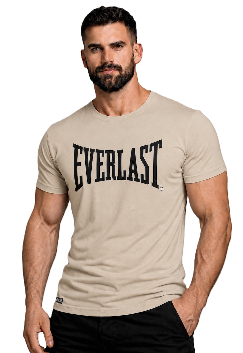 Tricou cu imprimeu logo contrastant