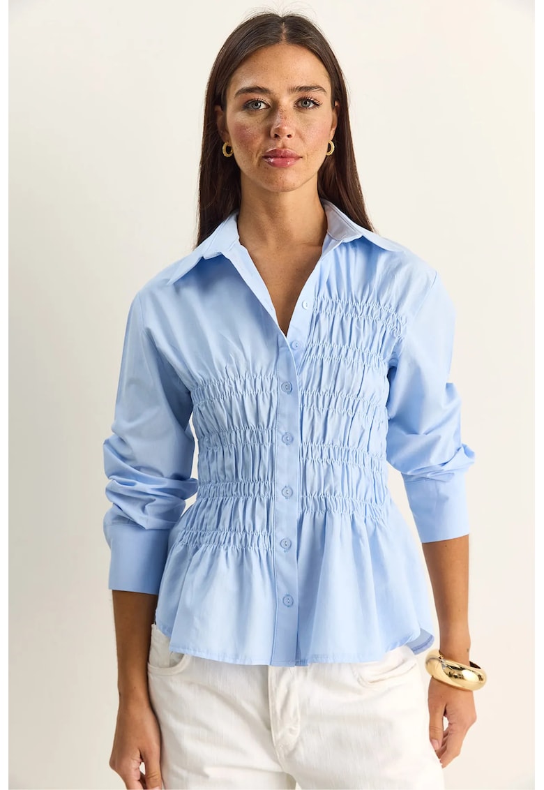 Camasi dama - camasa regular fit - albastru deschis - bumbac - maneca lunga