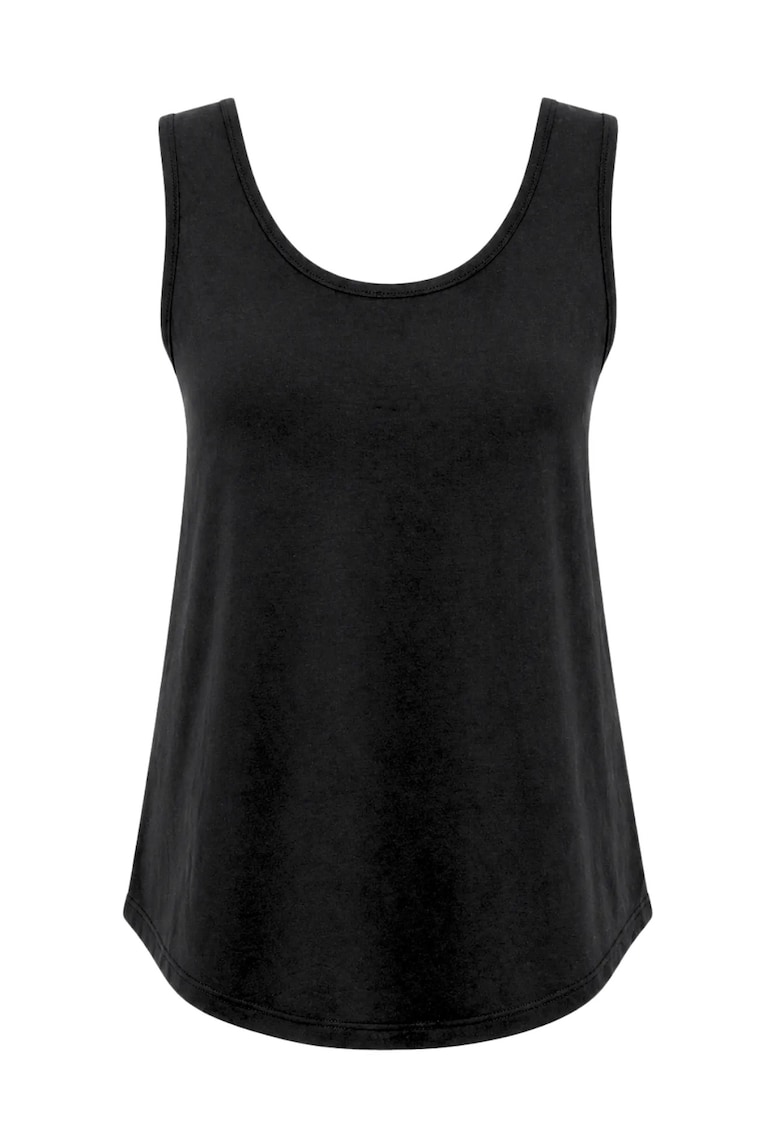 Maiou Casual - Regular fit - Bumbac cu Lycra - Negru