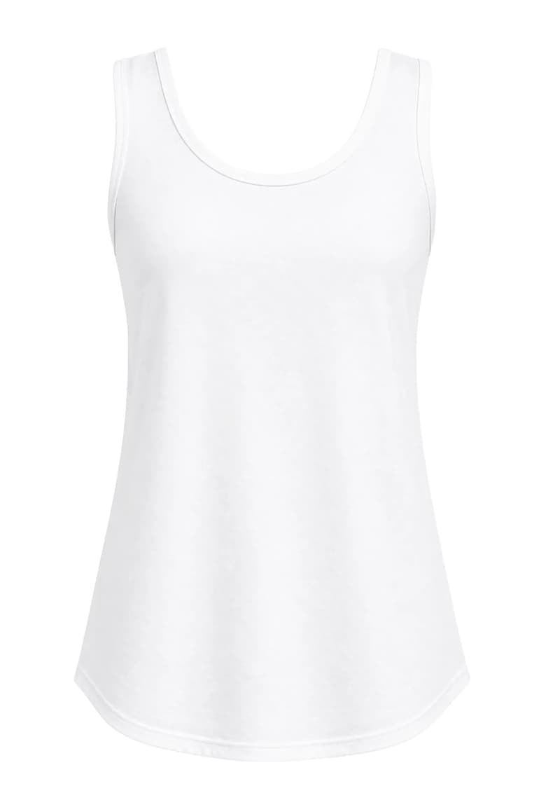 Maiou Casual - Regular fit - Bumbac cu Lycra - Alb
