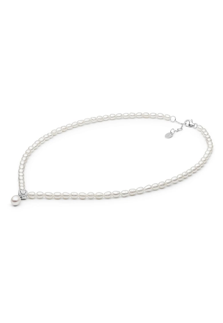 Colier argint cu perle naturale si zirconia - Nuance